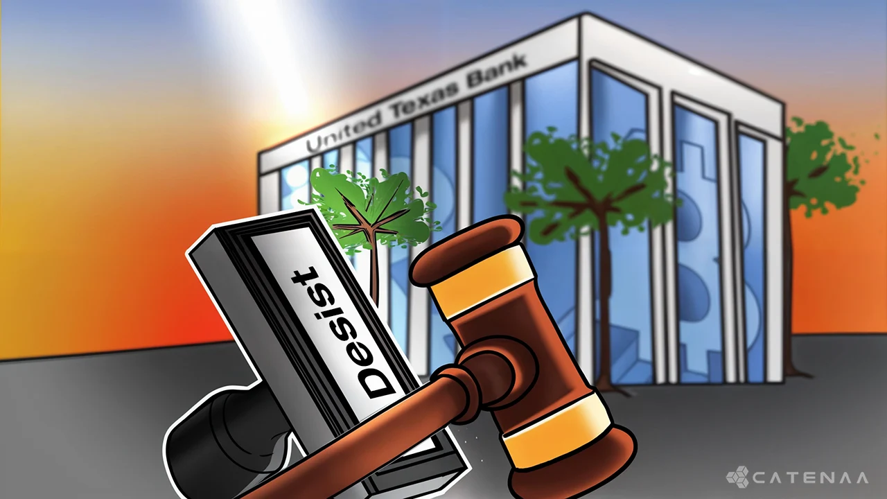 United Texas Bank Issued Cease and Desist for Crypto Dealings