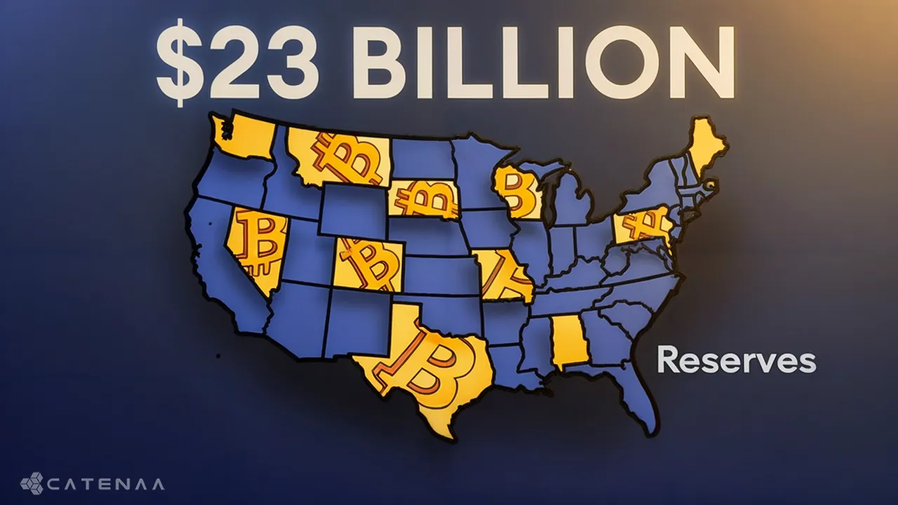 US States Plan $23B Bitcoin Reserves Amid Crypto Push